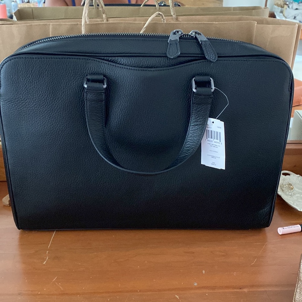 Brand New Coach Graham Structured Leather Laptop Bag - Picture 6 of 9